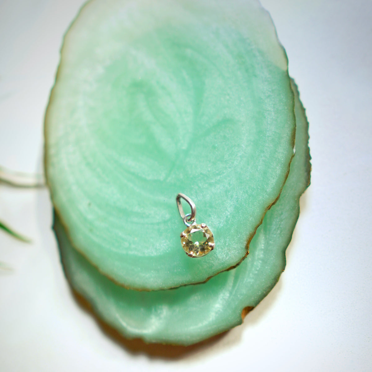 Raw Citrine Pendant | 925 Sterling Silver